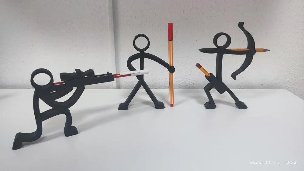 Stick Figure Pen & Pencil Holder 3 set – Funny Desk Organizer for Pens, Pencils & Markers, Creative Office & Home Desk Accessory