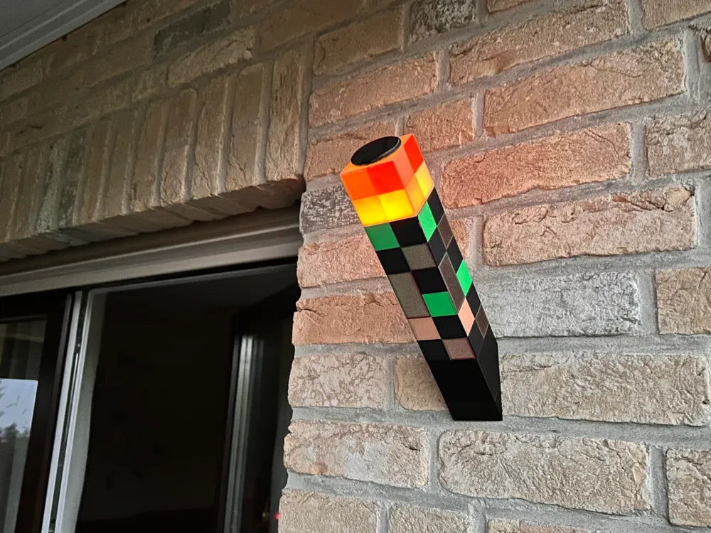 Minecraft-Inspired Wall Torch Lamp – LED Pixel Style Wall Mounted Light, Gaming Room Decor, USB Powered Ambient Night LightMinecraft-Inspired Wall Torch Lamp – LED Pixel Style Wall Mounted Light, Gaming Room Decor, USB Powered Ambient Night Light
