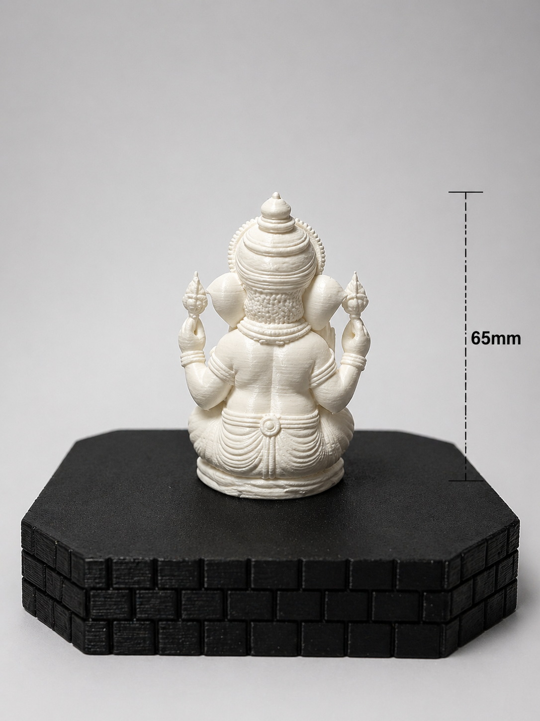 Good Luck Ganesha Idol on Lotus, Lord Ganesh Statue for Home Decor, Puja Room, Office Desk, Car Dashboard, 2.55 Inches