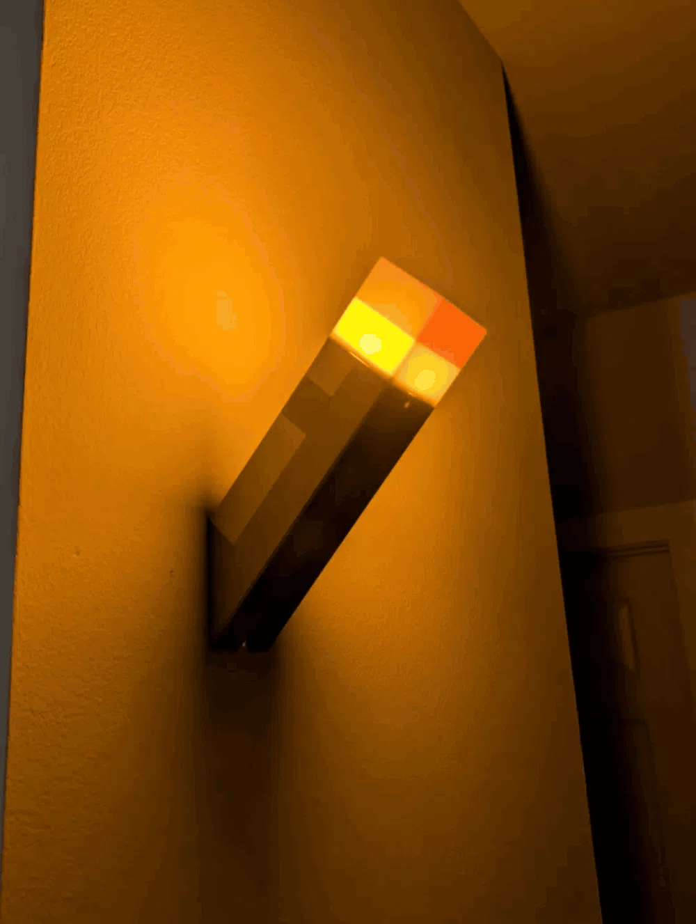 Minecraft-Inspired Wall Torch Lamp – LED Pixel Style Wall Mounted Light, Gaming Room Decor, USB Powered Ambient Night LightMinecraft-Inspired Wall Torch Lamp – LED Pixel Style Wall Mounted Light, Gaming Room Decor, USB Powered Ambient Night Light
