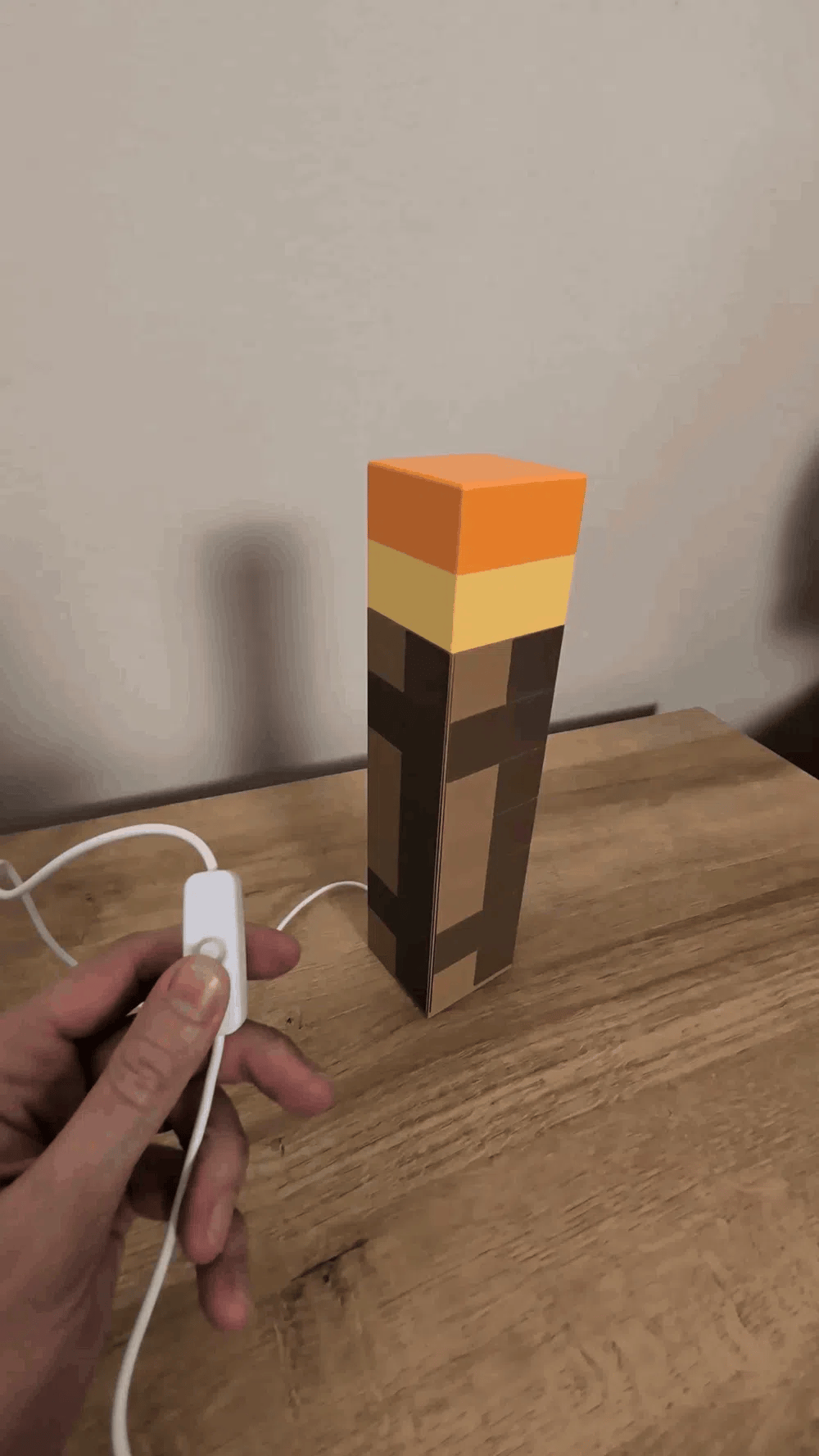 Minecraft-Inspired Wall Torch Lamp – LED Pixel Style Wall Mounted Light, Gaming Room Decor, USB Powered Ambient Night LightMinecraft-Inspired Wall Torch Lamp – LED Pixel Style Wall Mounted Light, Gaming Room Decor, USB Powered Ambient Night Light